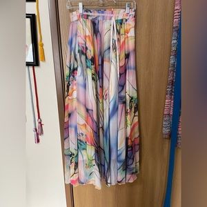 Rainbow Butterfly Pattern Maxi Skirt